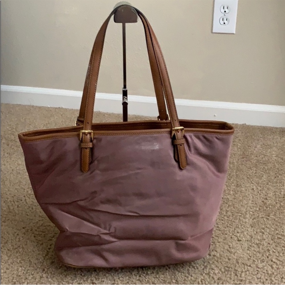 Michael Kors Tan and Mauve Tote Bag - Picture 2 of 7